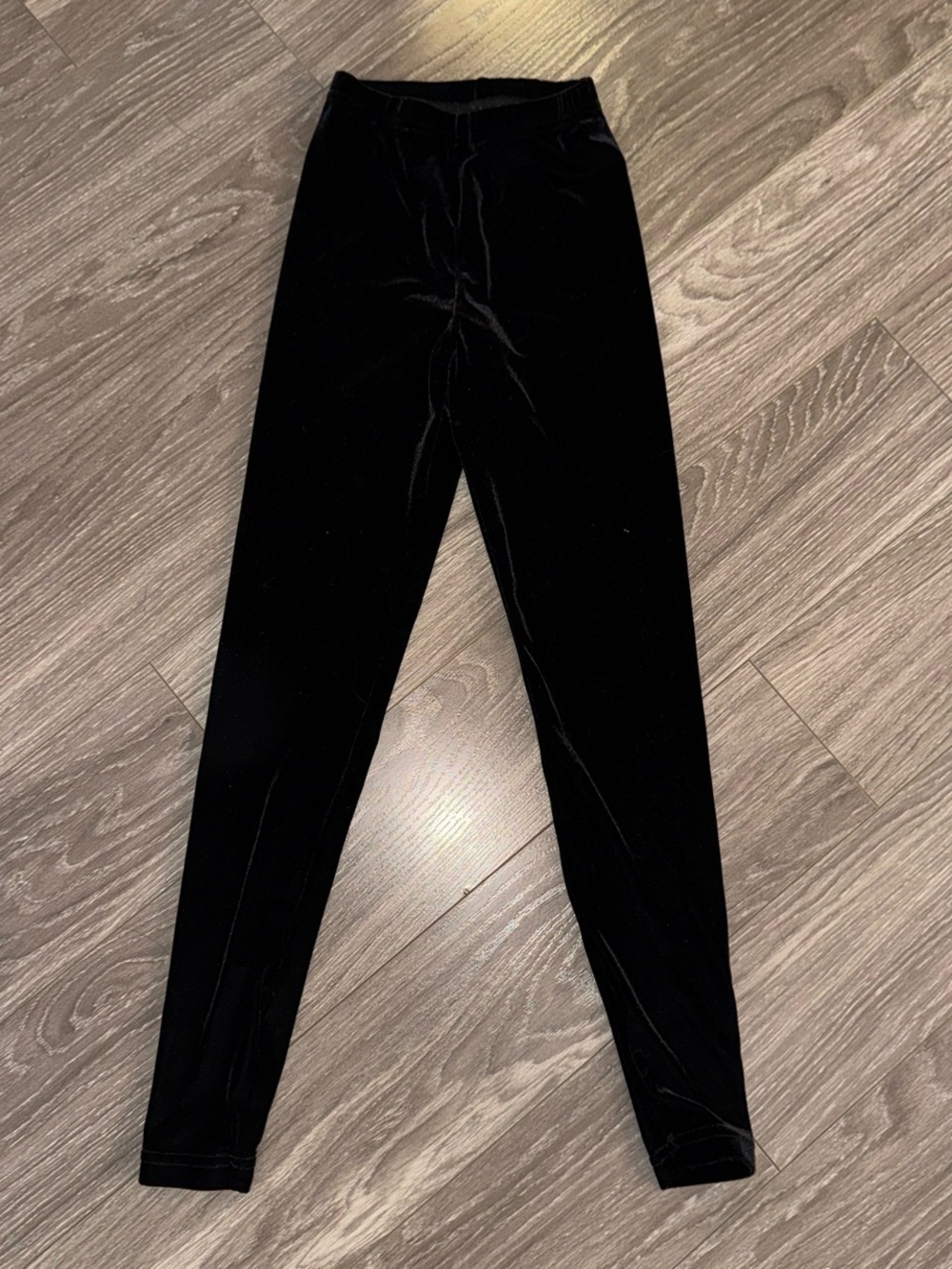 American apparel black velvet leggings